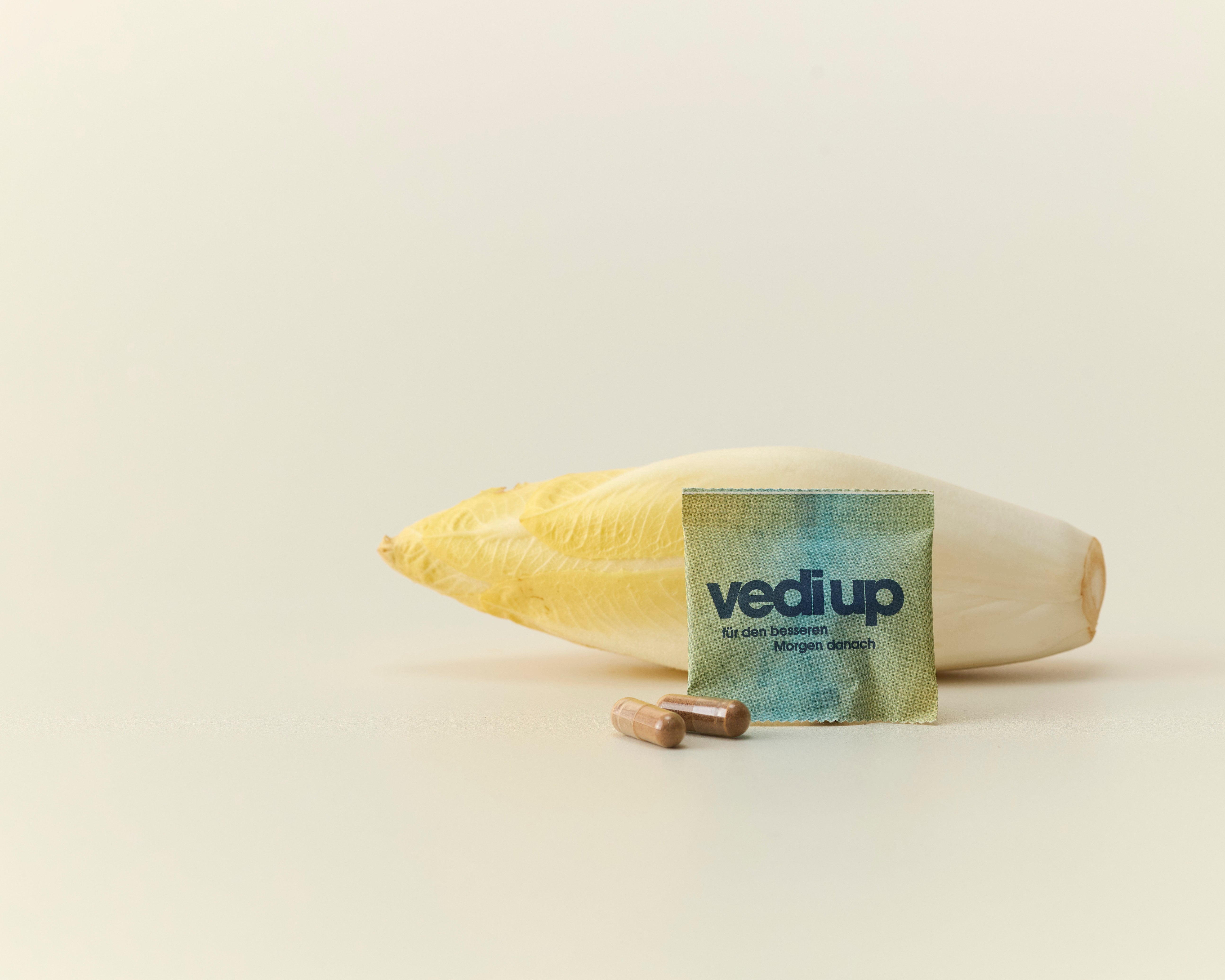 Vedi Up Feel-Good-Kapsel mit Chicorée als Bitterstoff-Pflanze für Leber und Verdauung